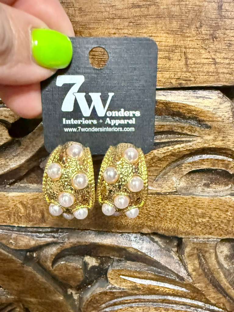 Hoops and Pearls Earrings – Non-Tarnish Hoop Earrings for Women