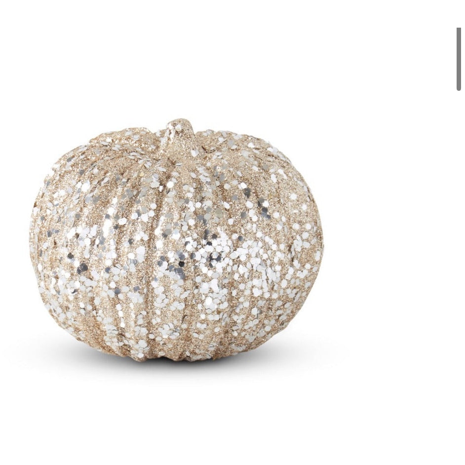 CHAMPAGNE SEQUIN PUMPKINS