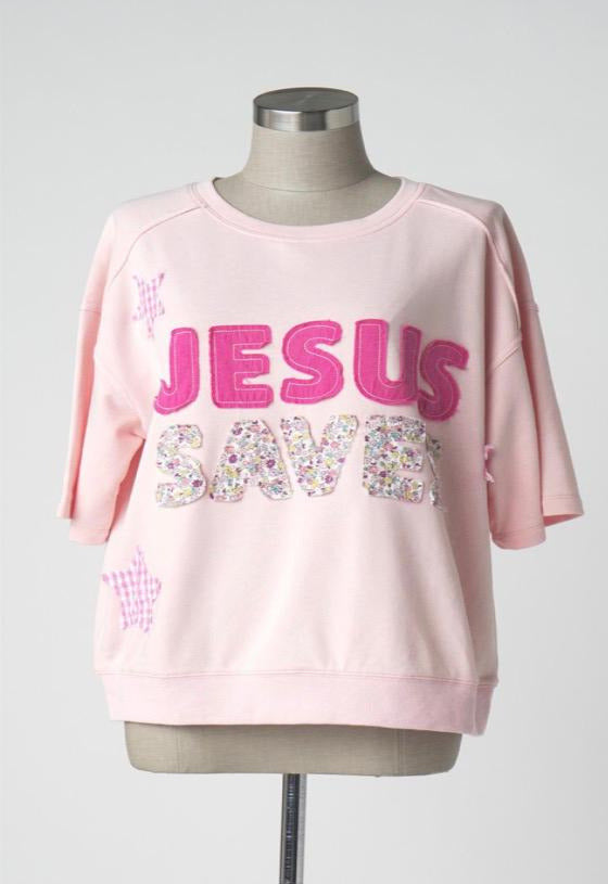 Jesus Saves Graphic Top 🤍