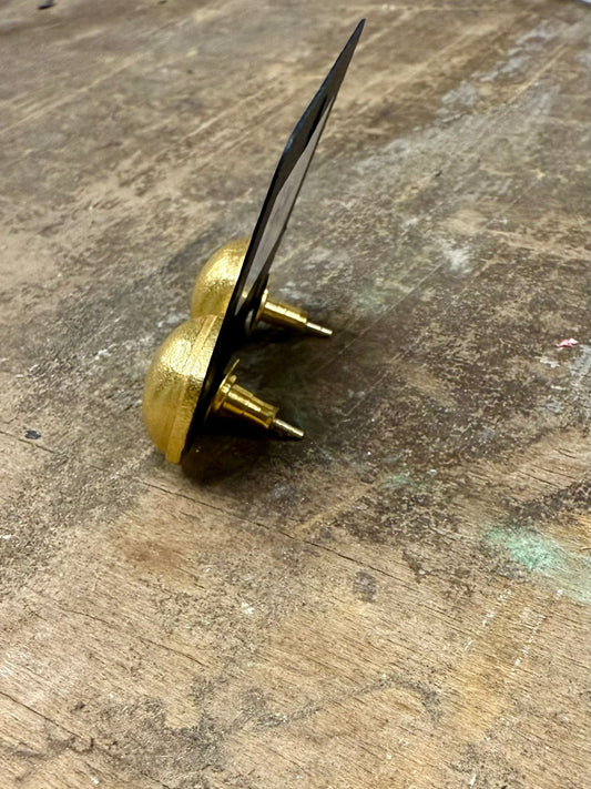 Matte Gold Square stud earrings