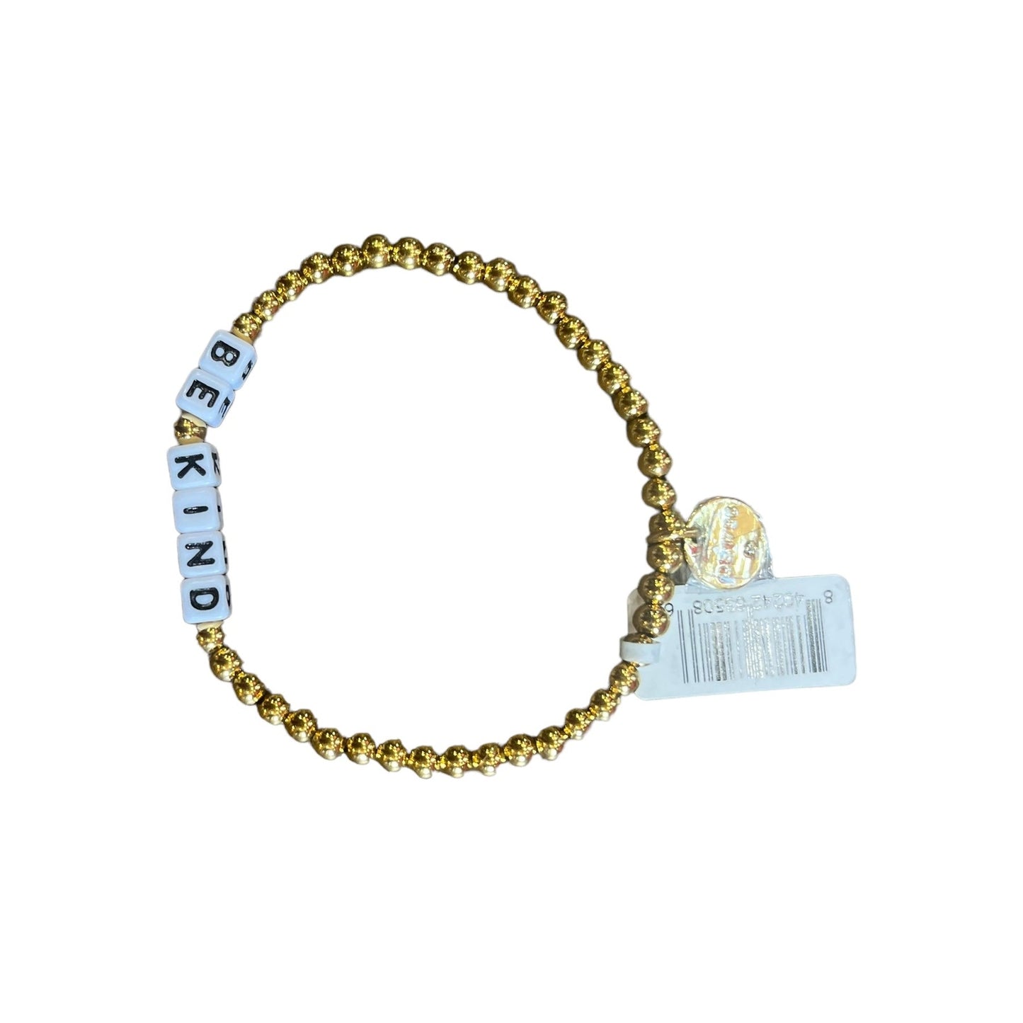 "Be Kind" 14kt gold beaded bracelet