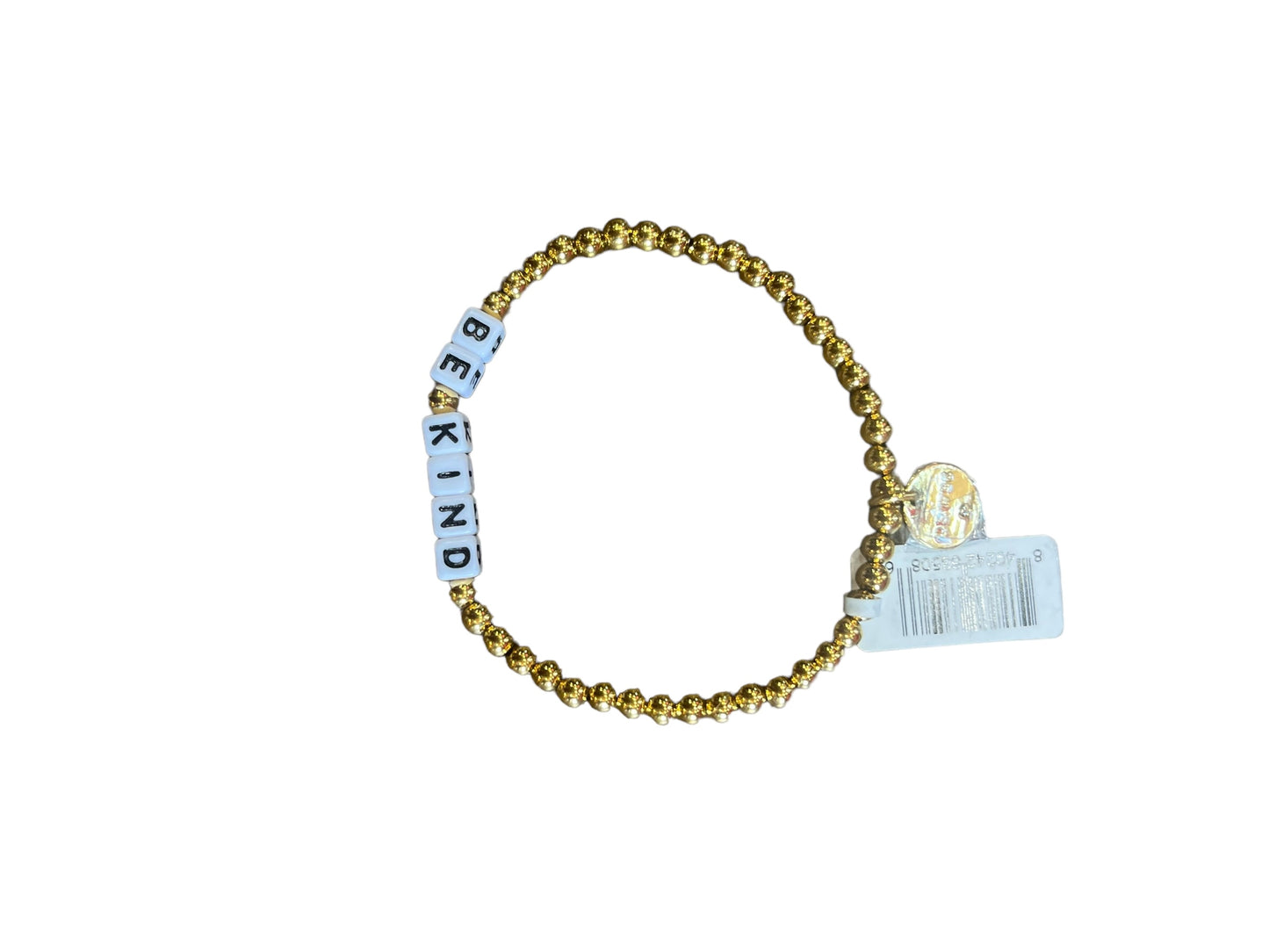 "Be Kind" 14kt gold beaded bracelet