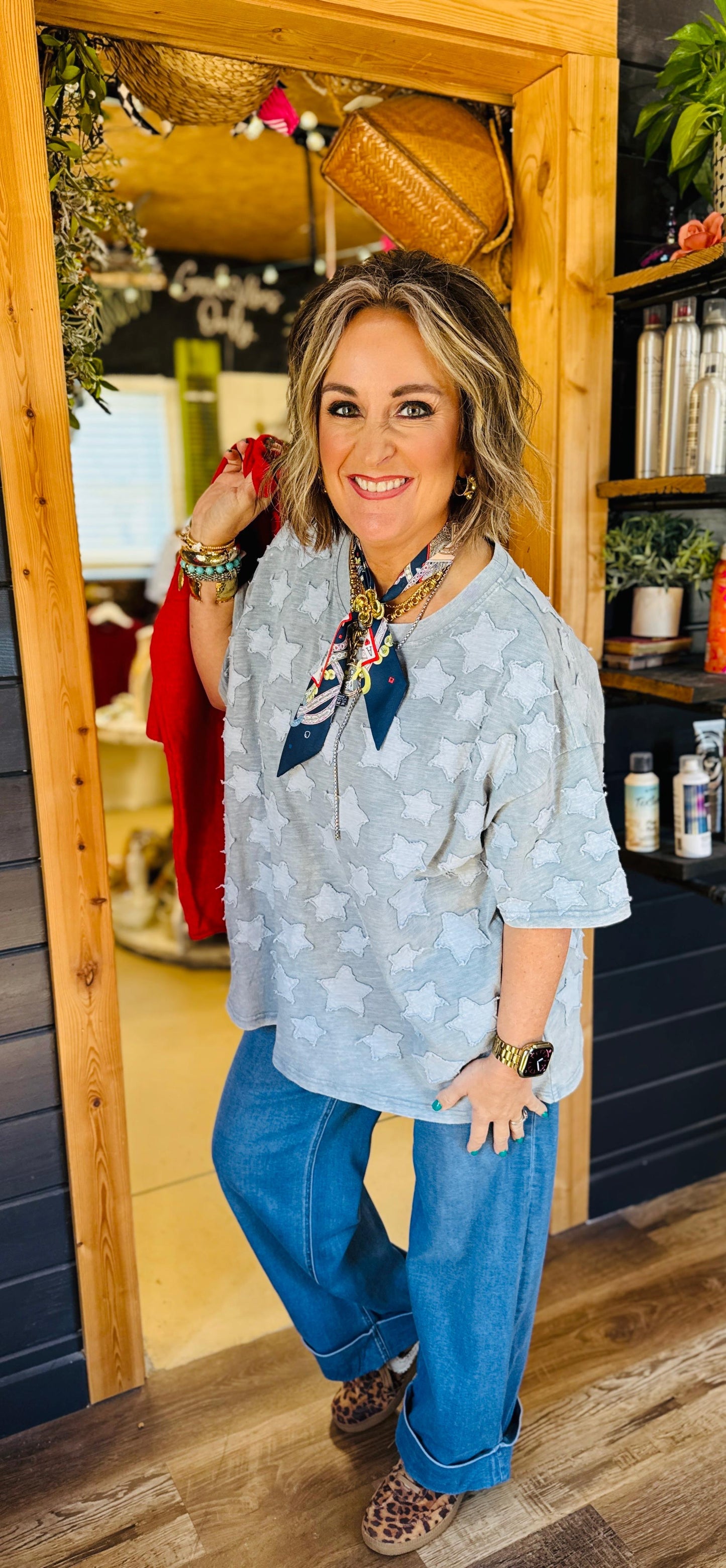 “ Starry Stitch”Patch Tops