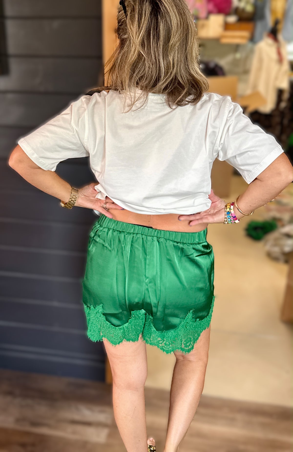The Luxe Bloom Satin Shorts