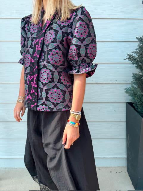 The Midnight Garden Statement Blouse