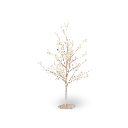 18in Gold Glittered Twig Tree w/Pearl