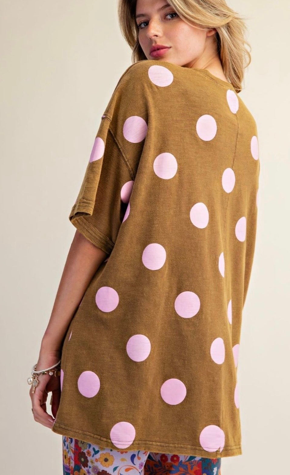 The Sweet Spot Polka Dot Oversized Top