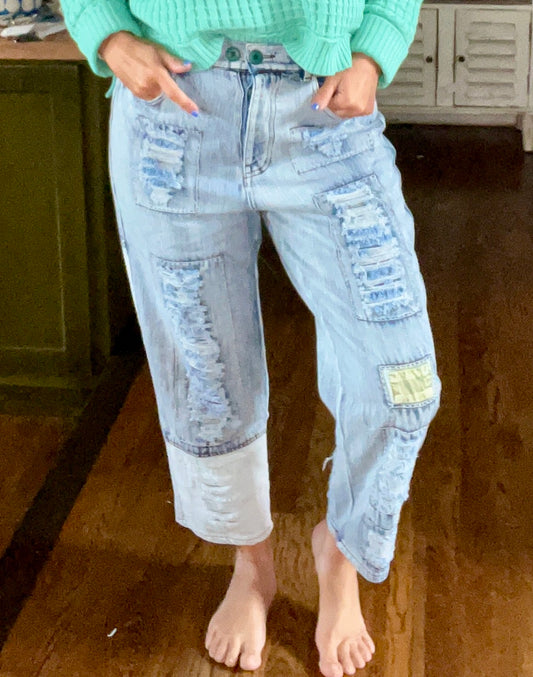 All out distressed jeans