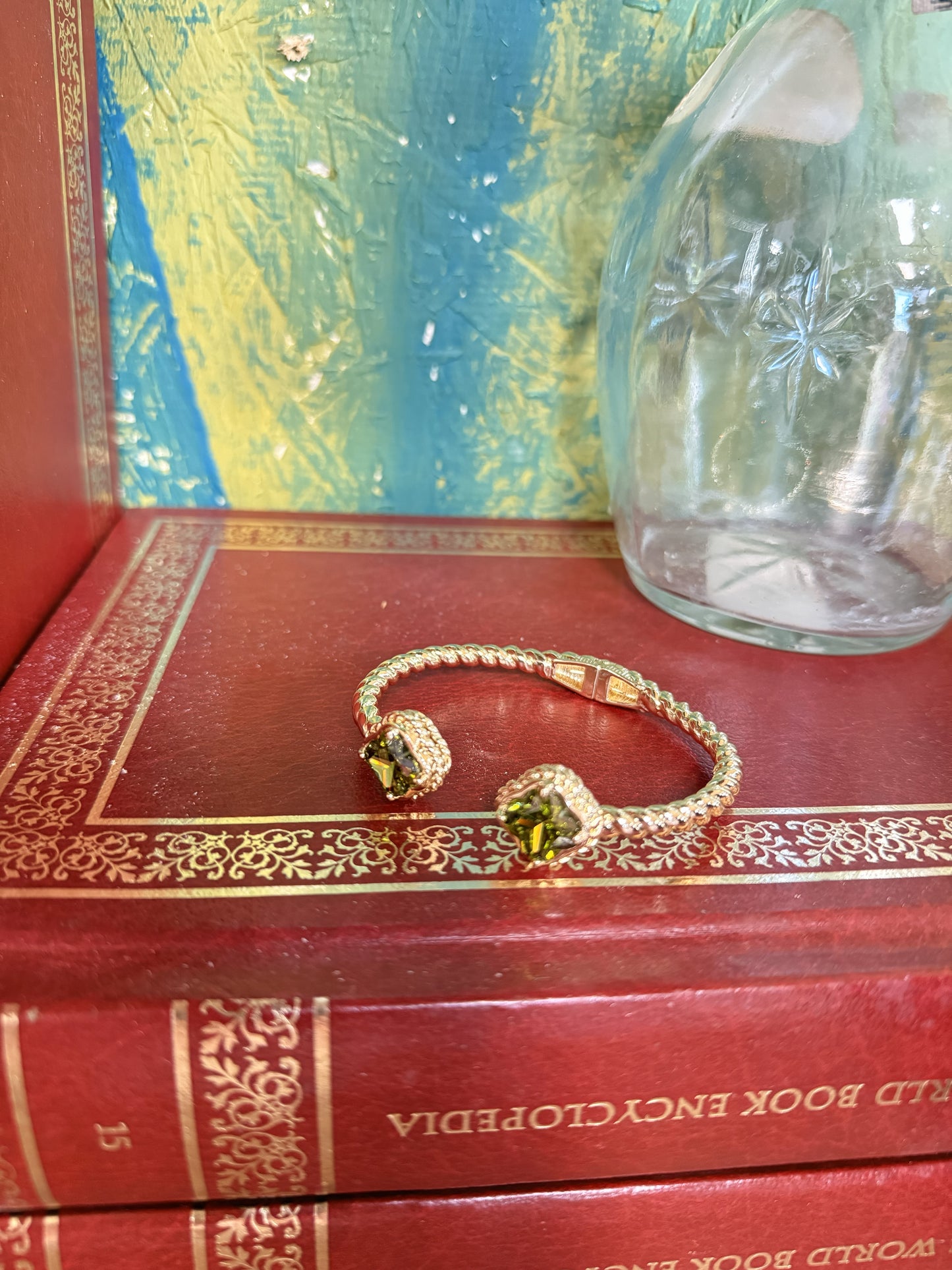 Twin Stone Cuff Bracelet