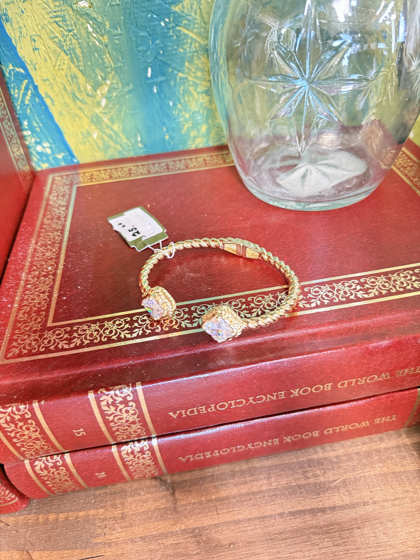 Twin Stone Cuff Bracelet