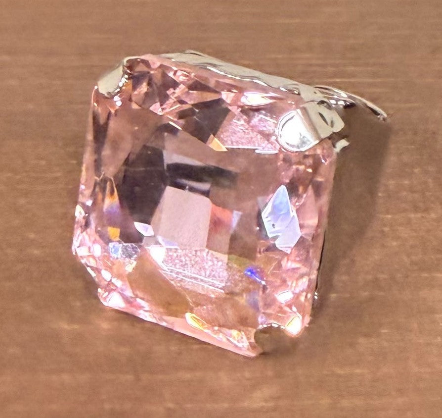 Exaggerated Square Crystal Open Ring