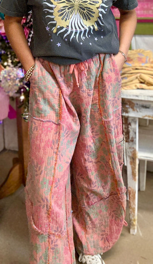 Bohemian Wide Leg Pants