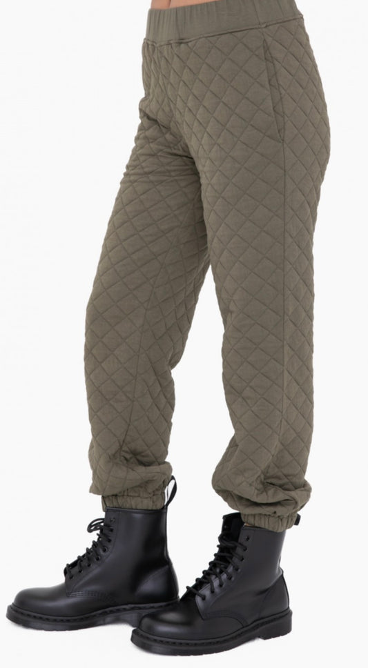 Quilted Luxury Sweatsuit Bottom