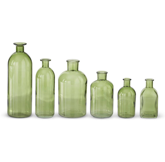 GREEN GLASS BOTTLES