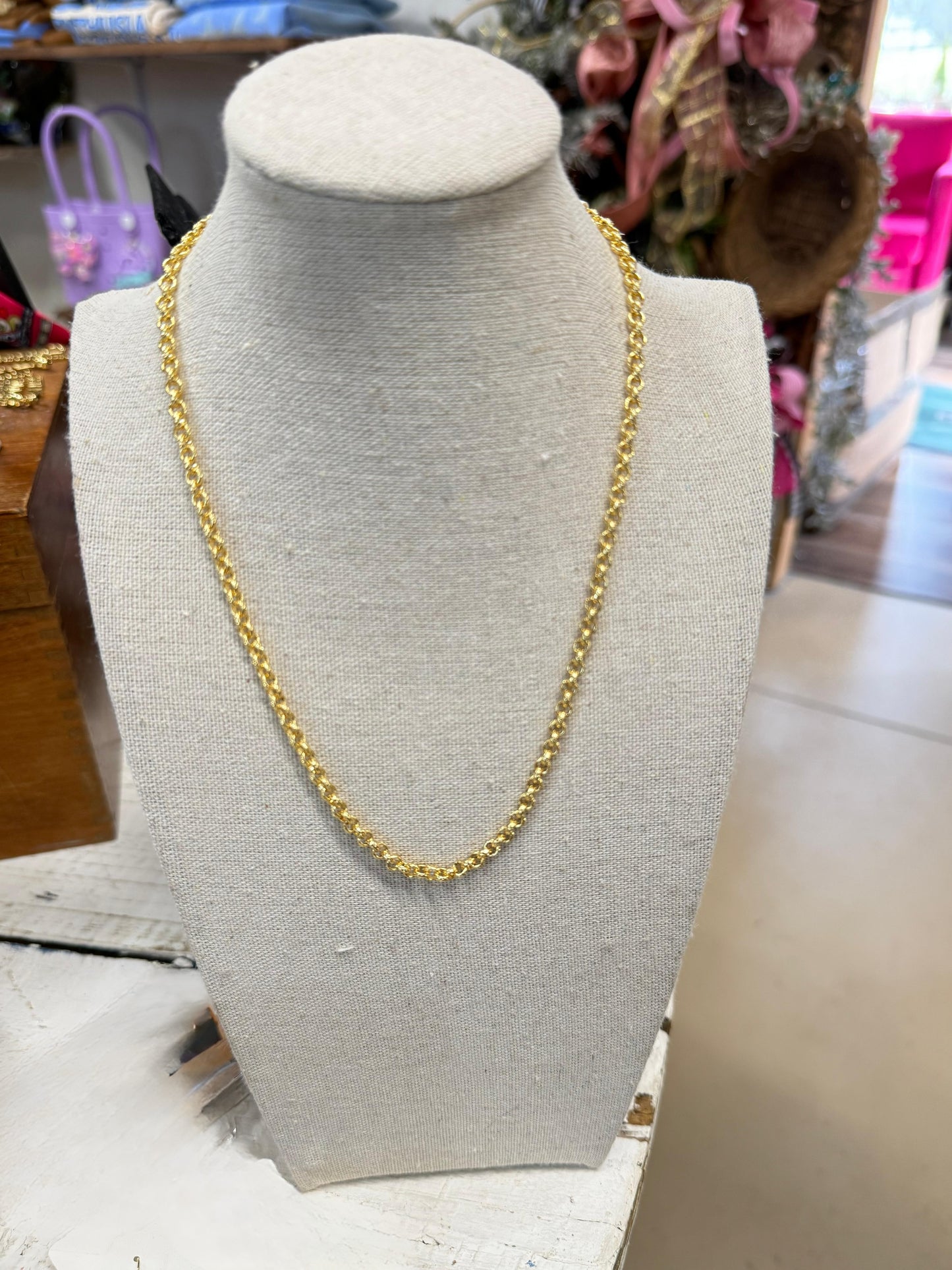 Gold Link Chain Necklace