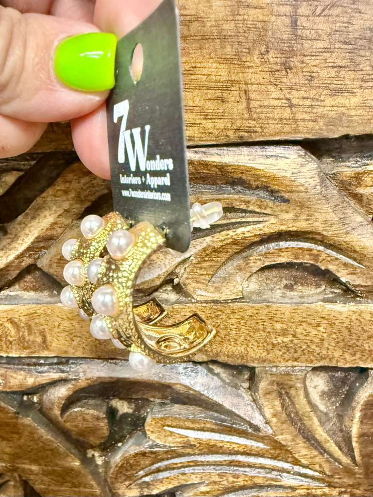 Hoops and Pearls Earrings – Non-Tarnish Hoop Earrings for Women