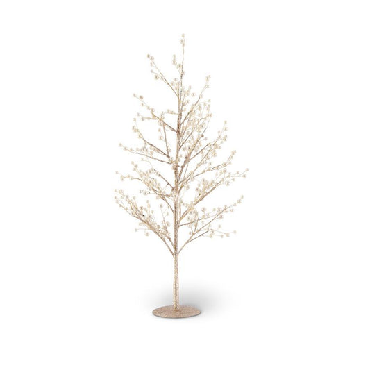 24in Gold Glittered Twig Tree w/ Pearl