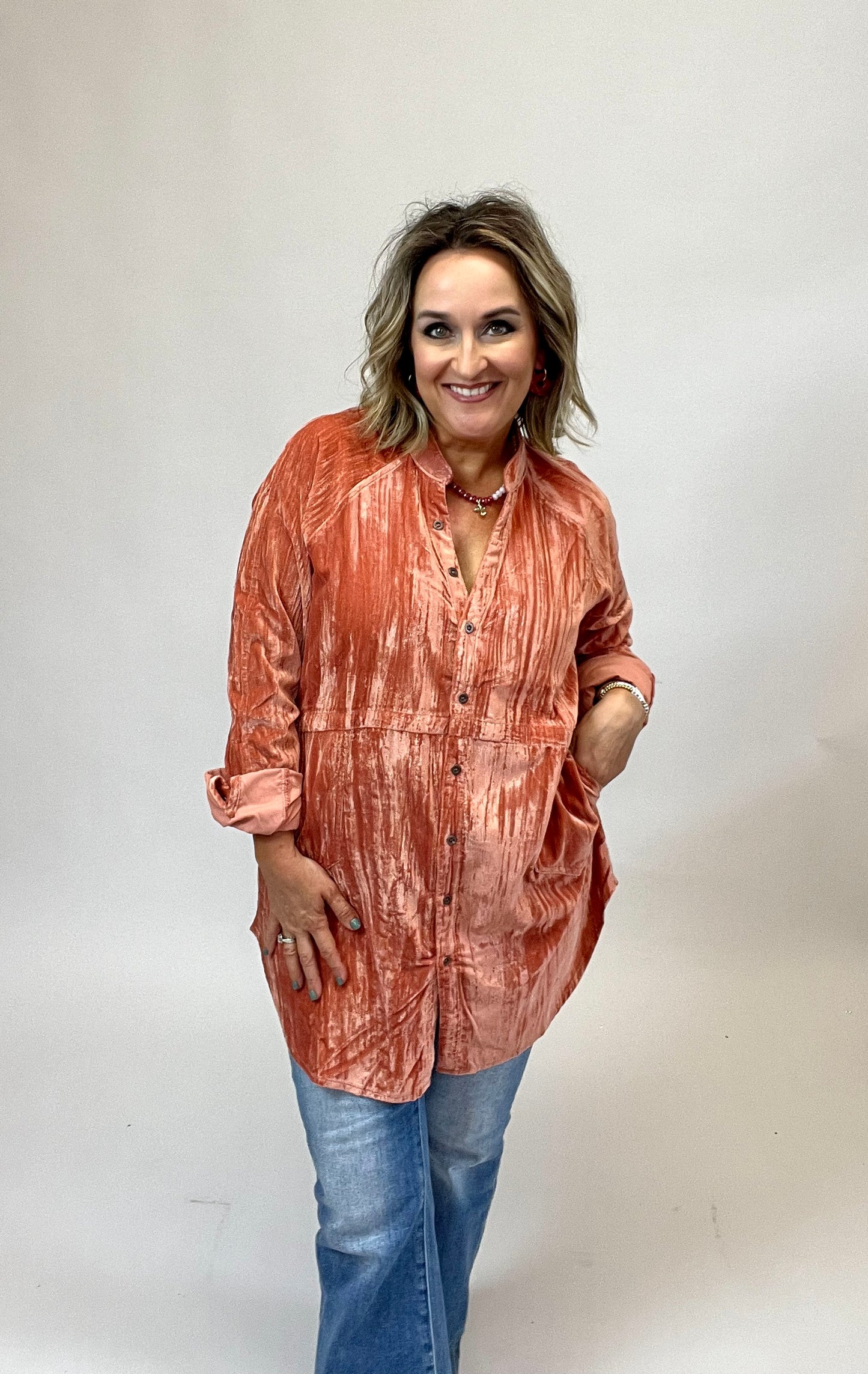 Velvet Tunic Top
