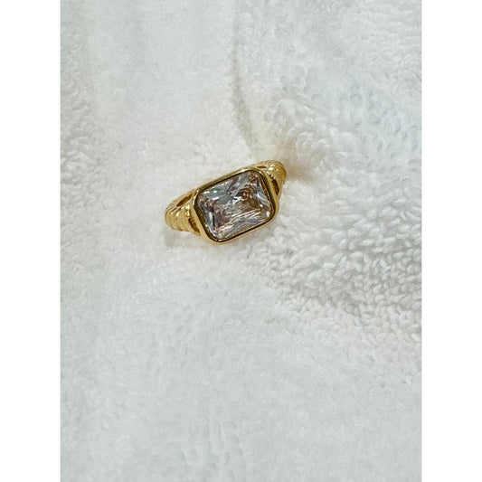 Gold CZ Ring