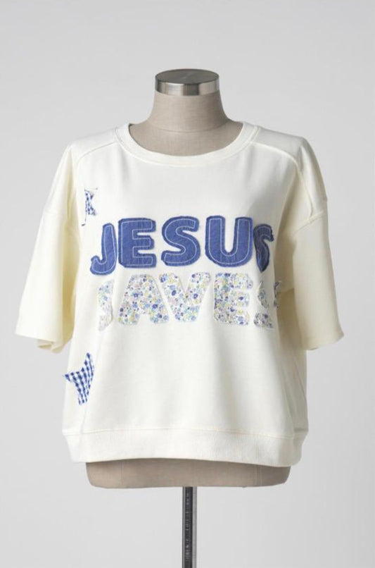 Jesus Saves Graphic Top 🤍