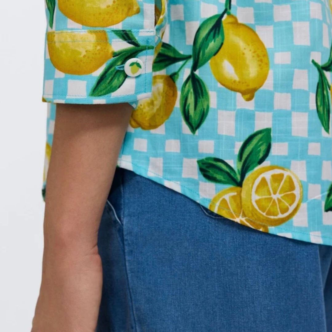 Limoncello Breeze Button-Down Blouse 🍋