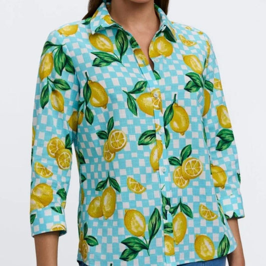 Limoncello Breeze Button-Down Blouse 🍋