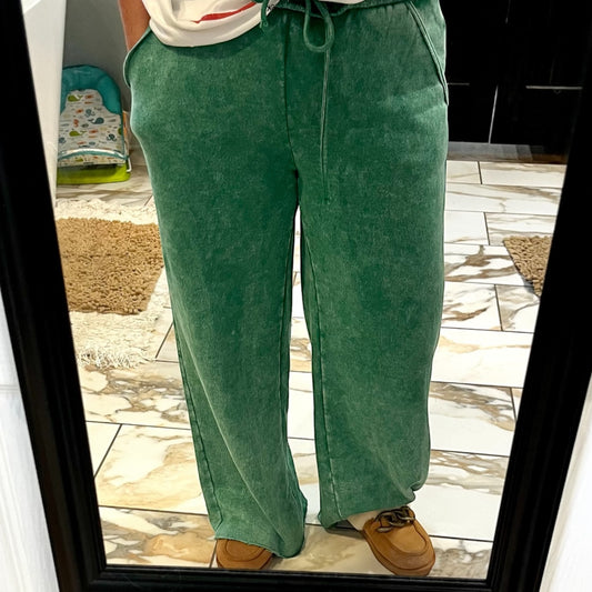 Lived in “ Green” sweat pants