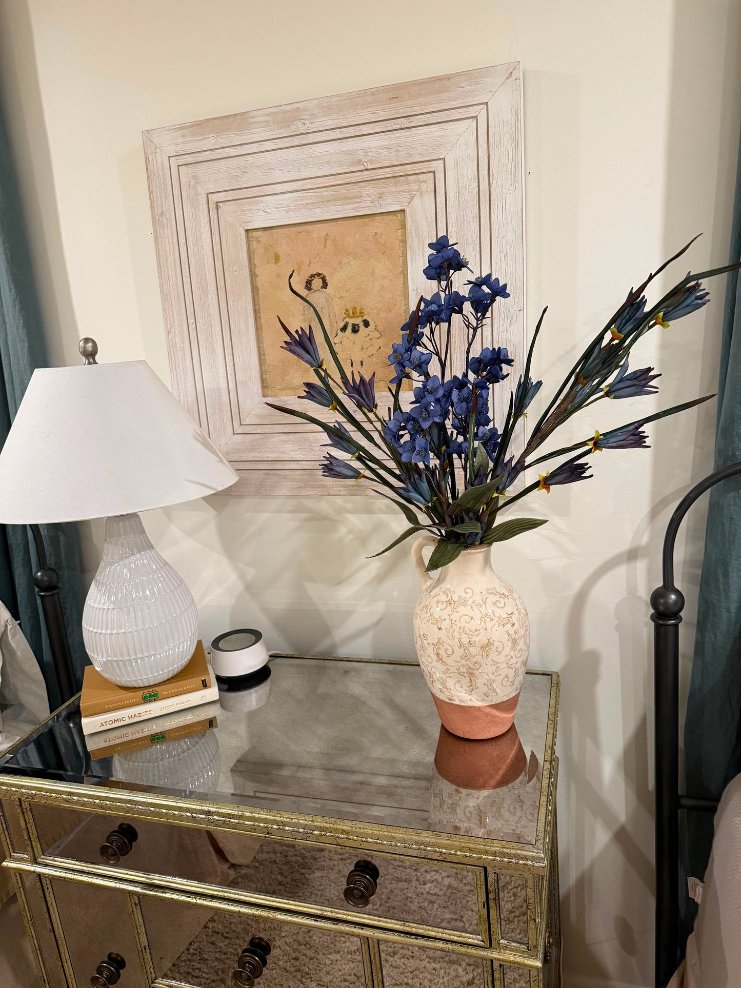 Luxury Blue Wildflower Bouquet – Premium Faux Floral Arrangement for Elegant Home Décor