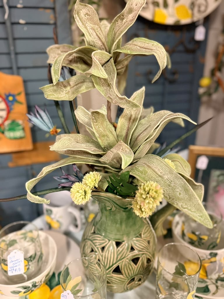 Modern Sage Green Artificial Plant Centerpiece