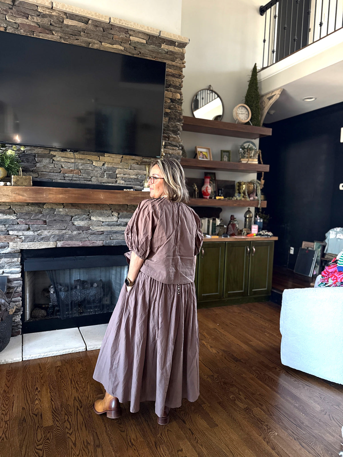 Prairie Pleated Set/Top and Skirt