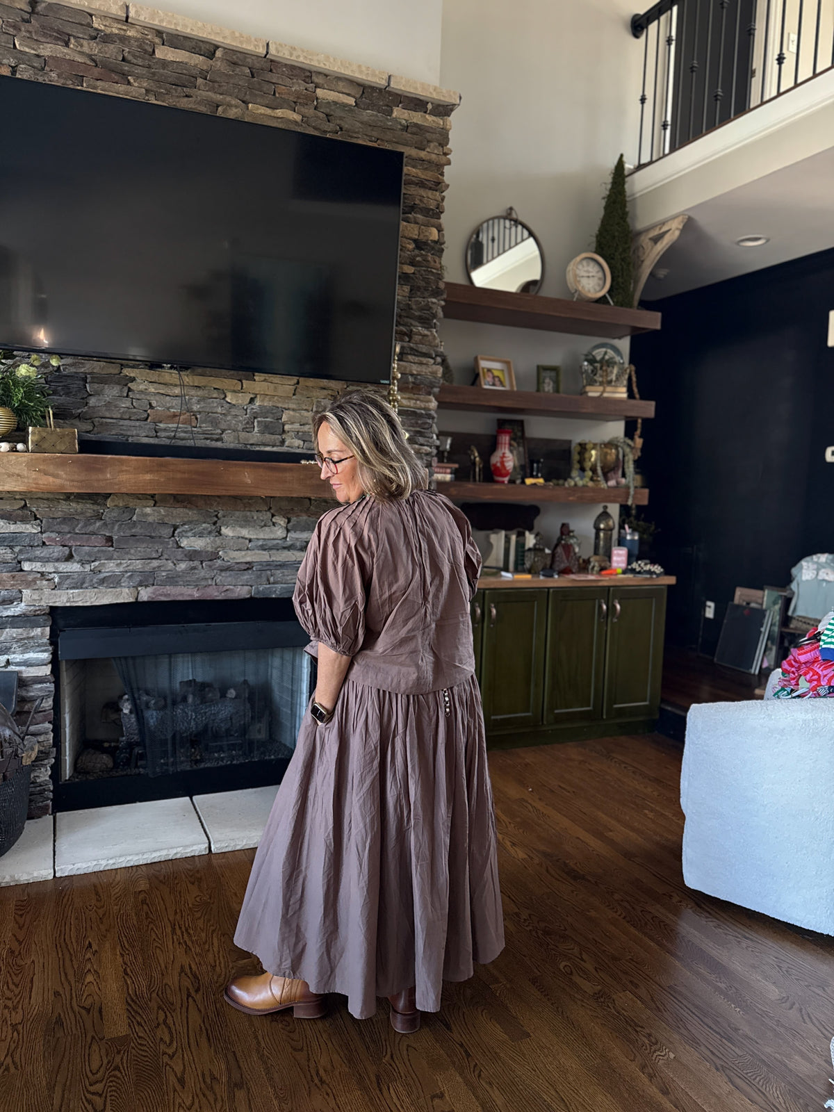 Prairie Pleated Set/Top and Skirt