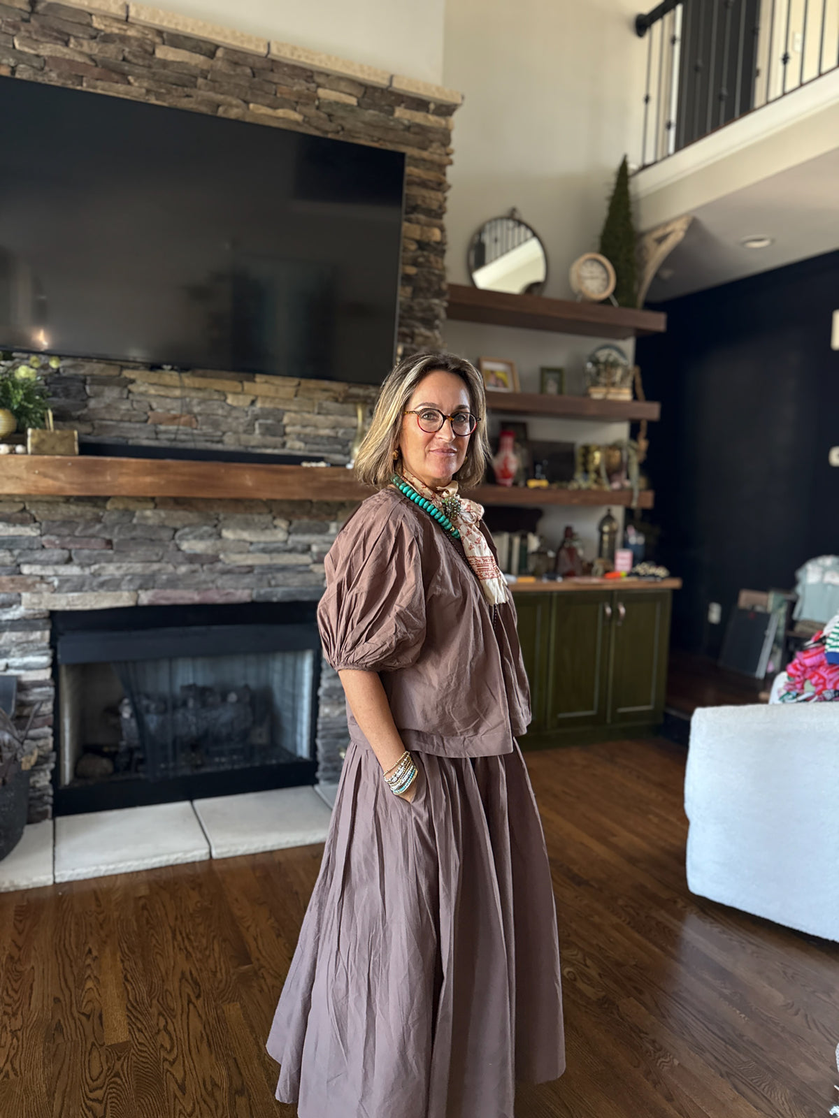 Prairie Pleated Set/Top and Skirt