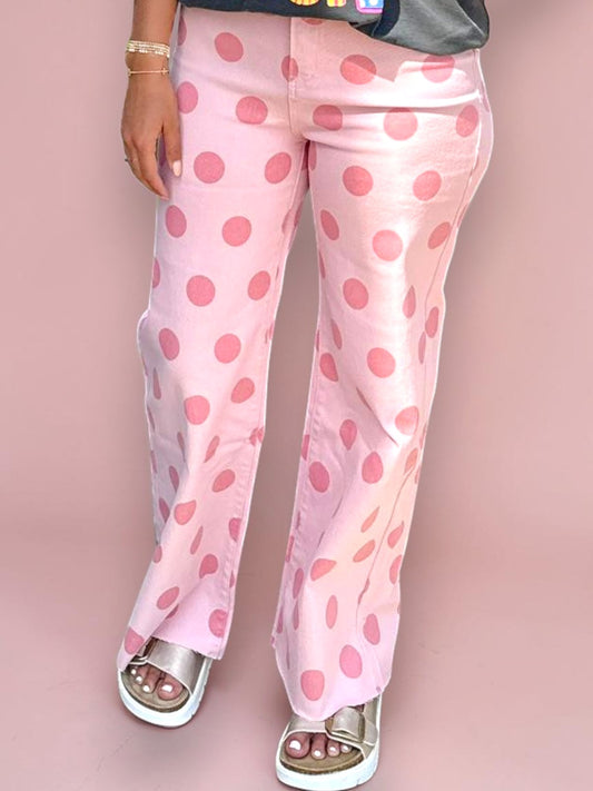 Pretty in Pink Polka Dot Pants
