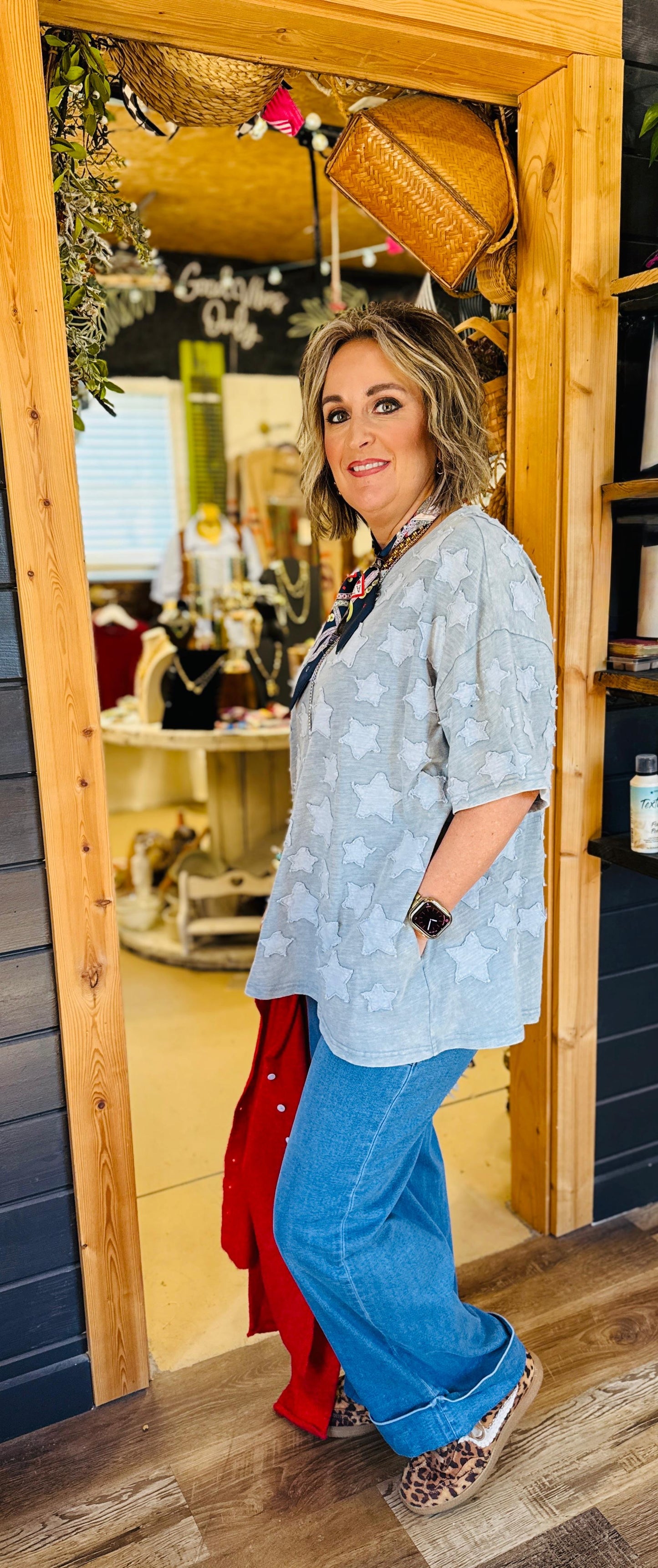 “ Starry Stitch”Patch Tops