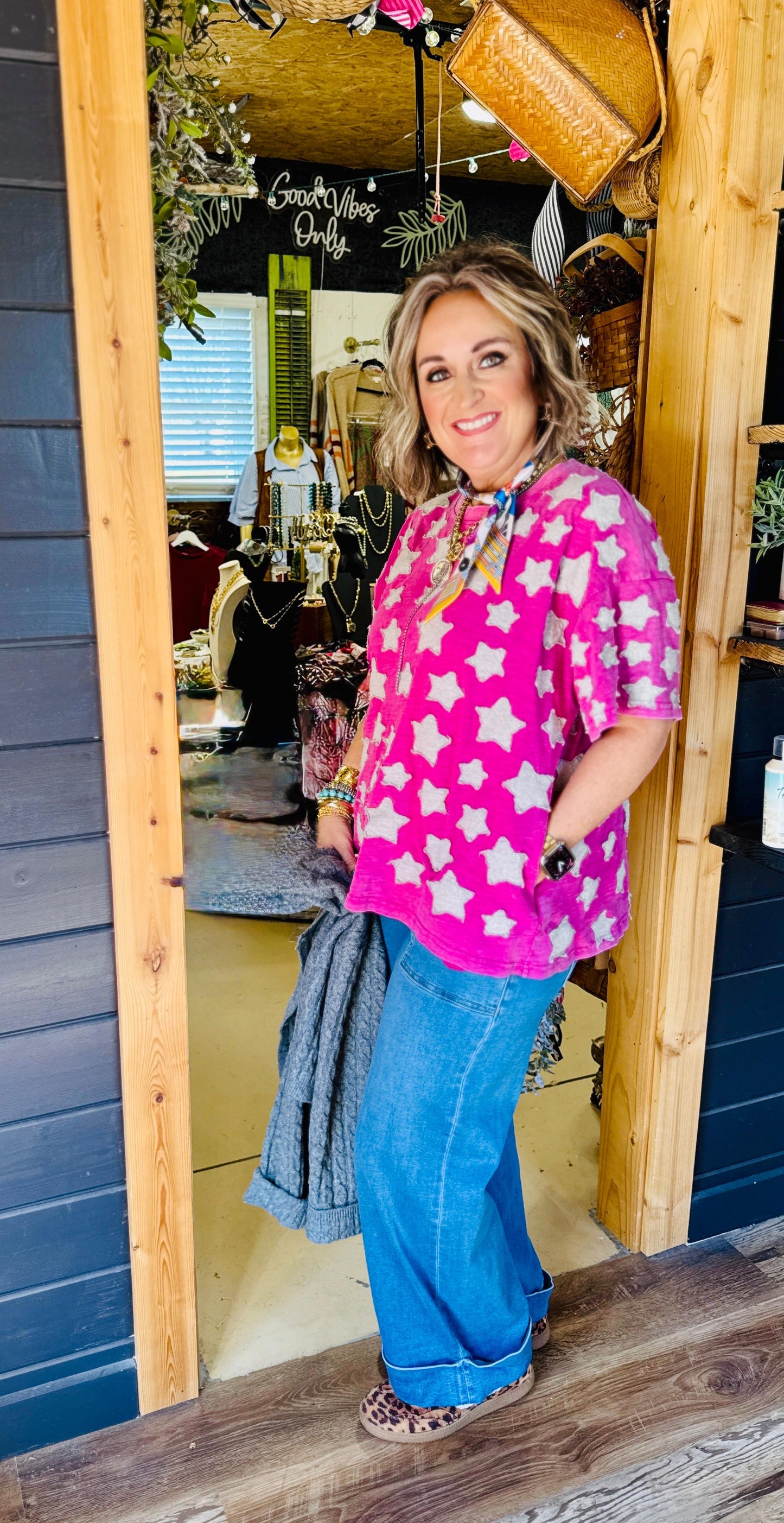 “ Starry Stitch”Patch Tops