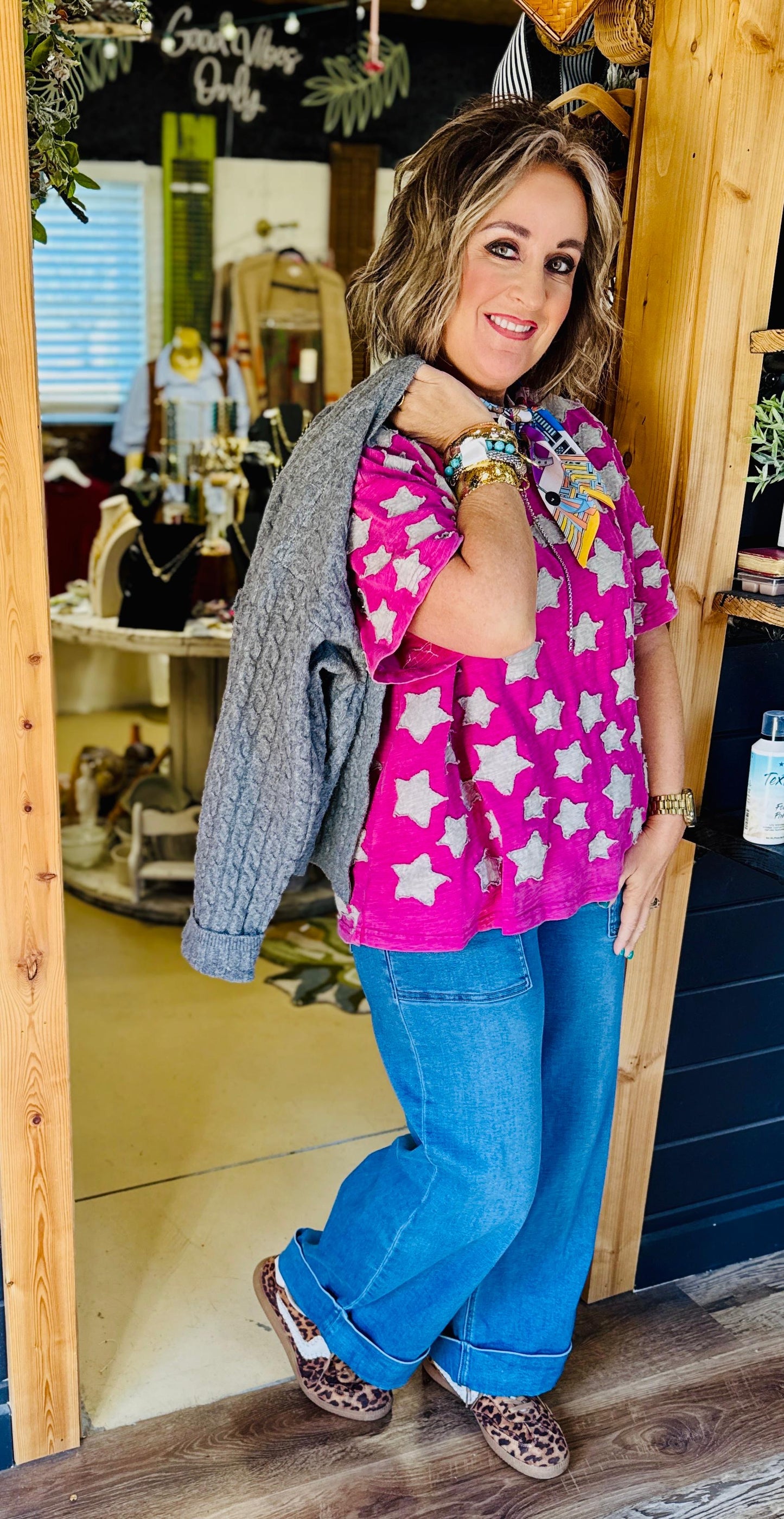 “ Starry Stitch”Patch Tops