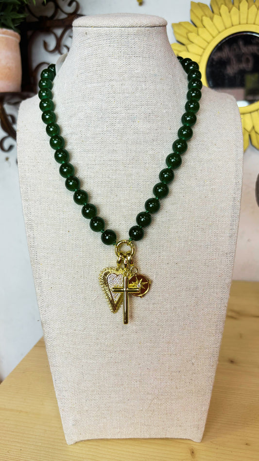 Sun and Faith Cross Necklace