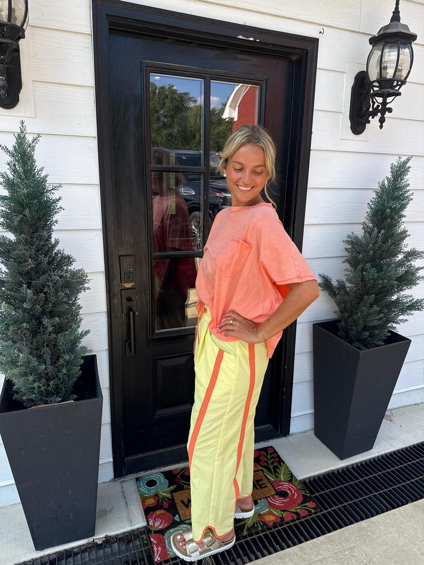 Sunset Breeze Cotton Lounge Top and Sunset Track Pant