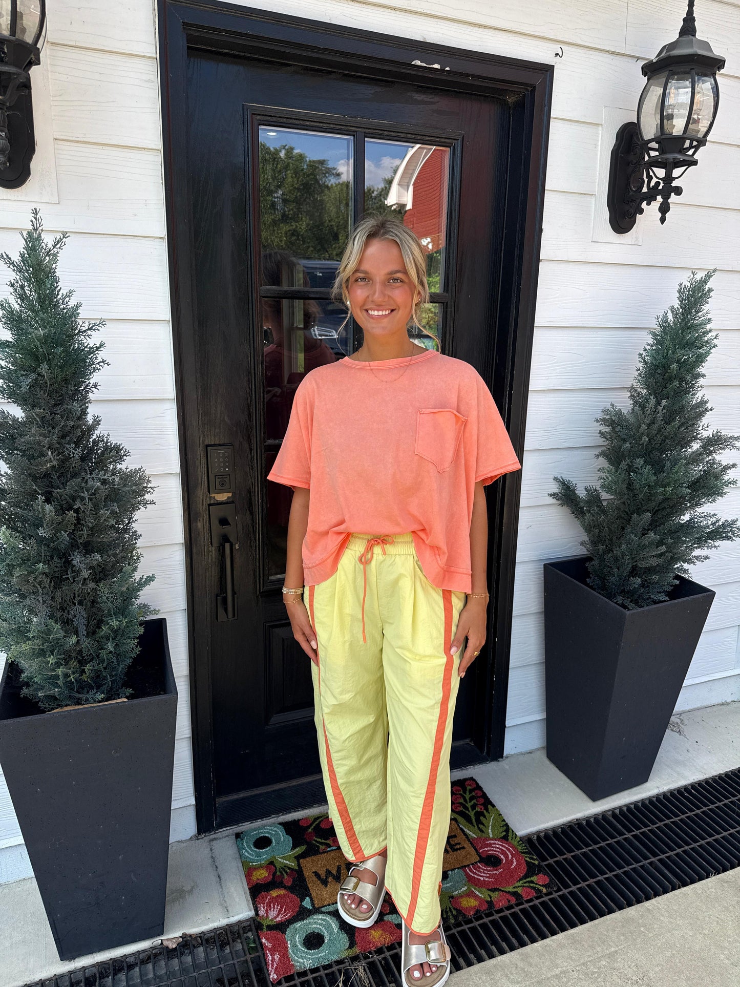 Sunset Breeze Cotton Lounge Top and Sunset Track Pant