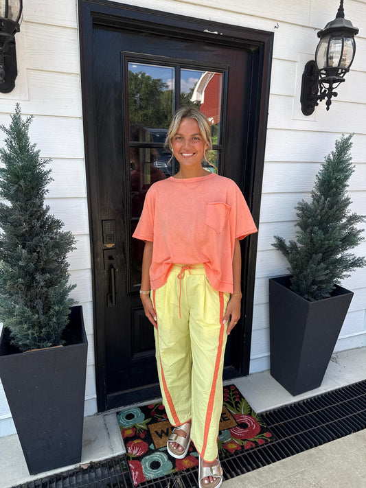 Sunset Breeze Cotton Lounge Top and Sunset Track Pant