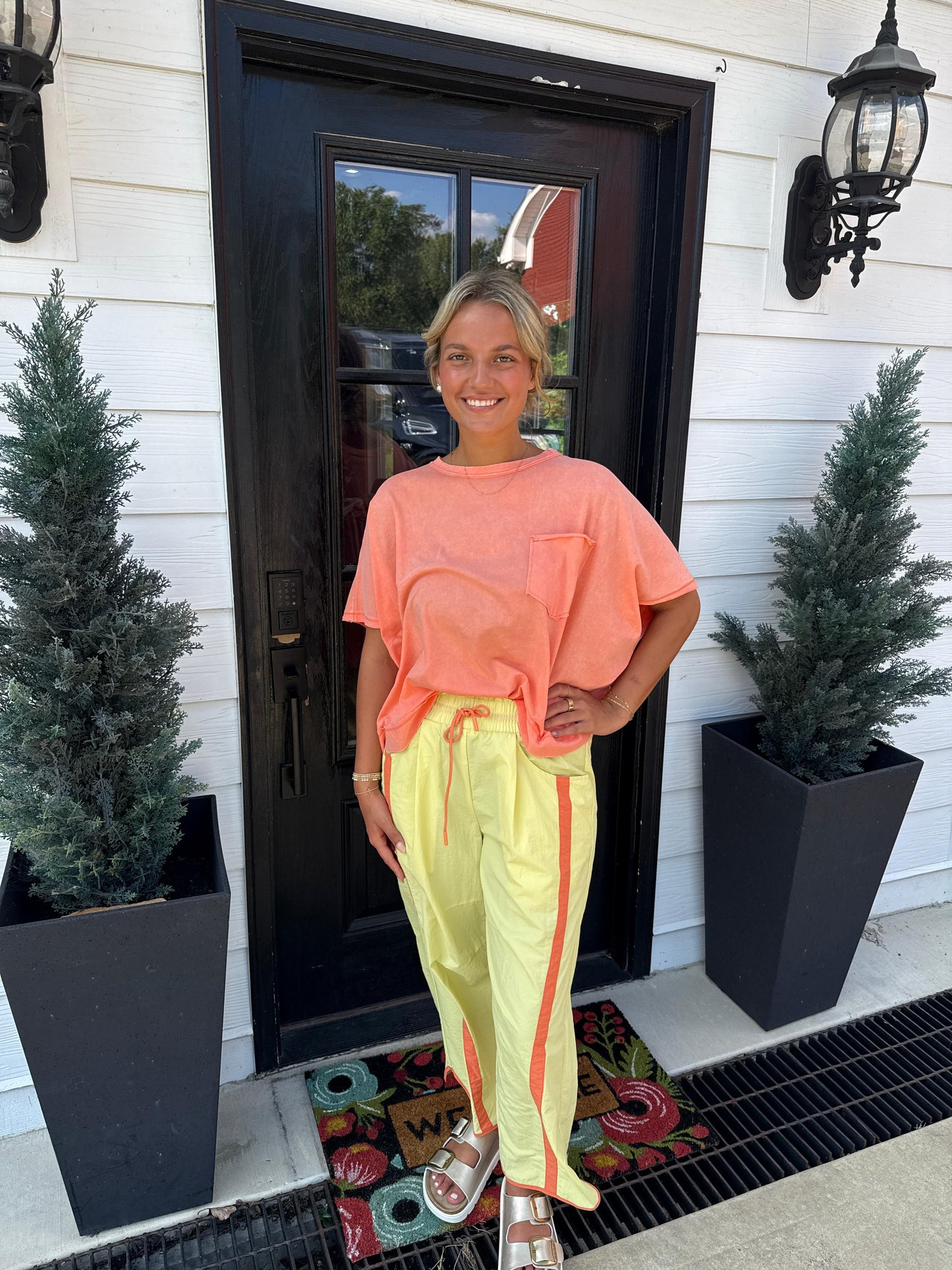 Sunset Breeze Cotton Lounge Top and Sunset Track Pant