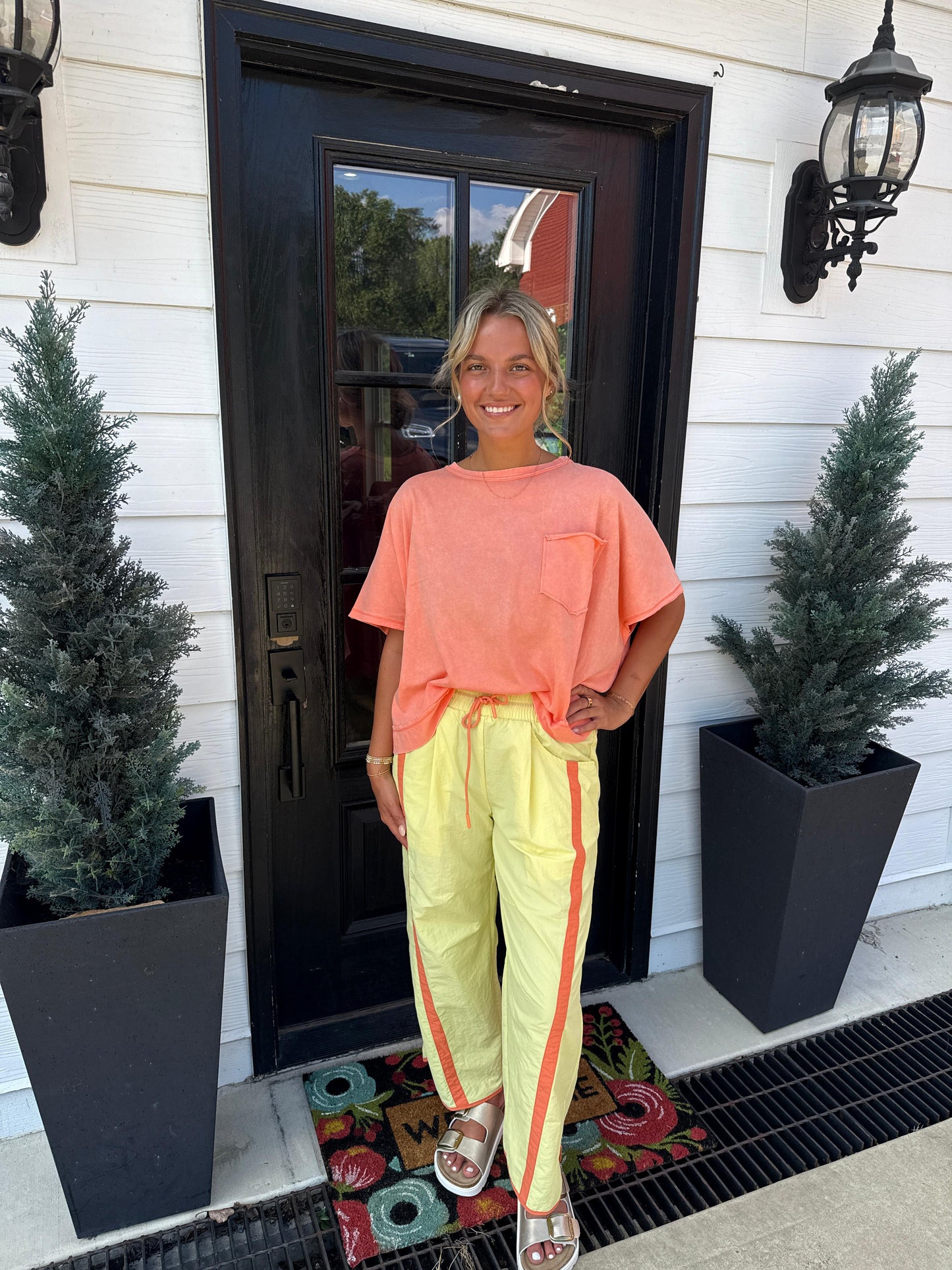 Sunset Breeze Cotton Lounge Top and Sunset Track Pant