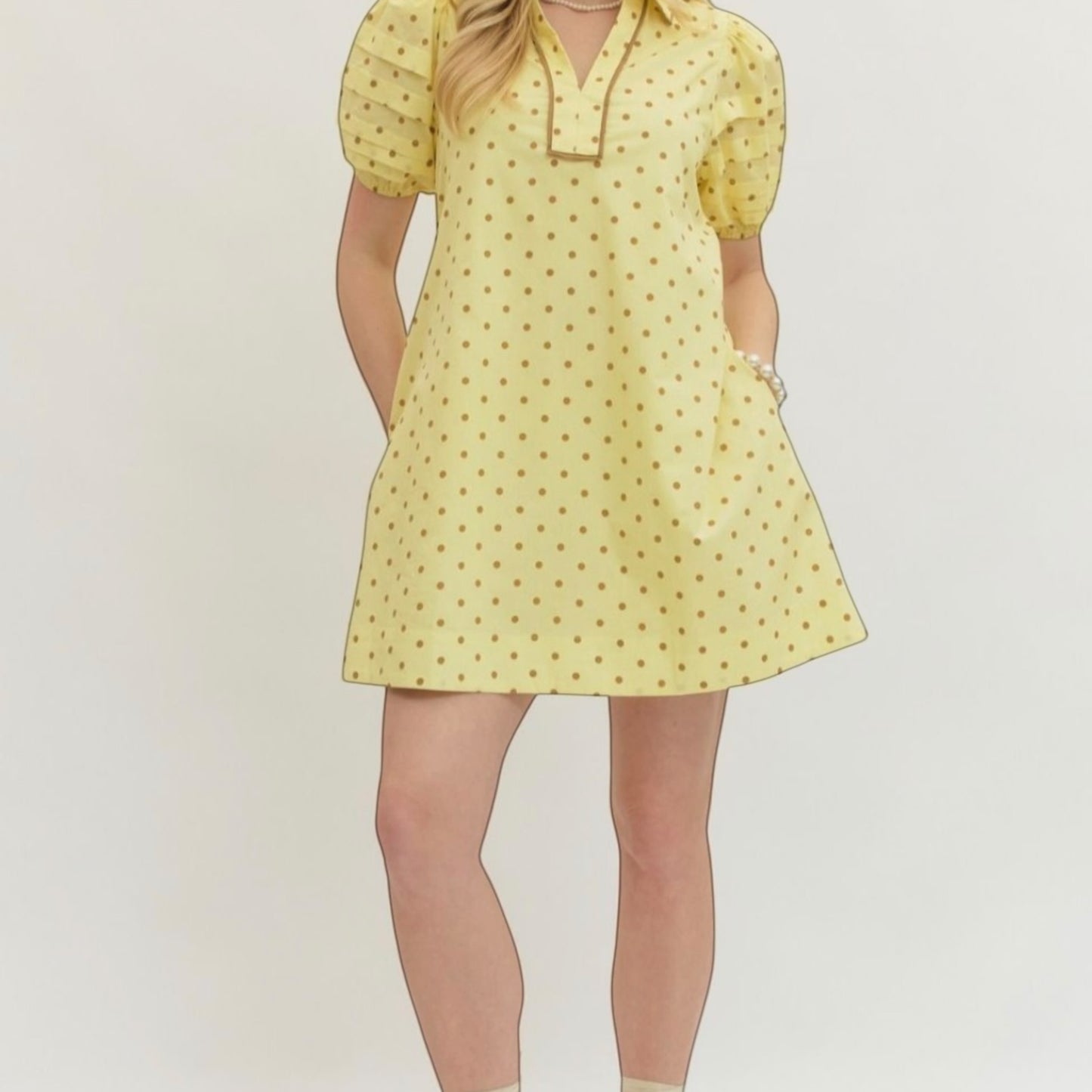 Sunshine Charm Polka Mini Dress