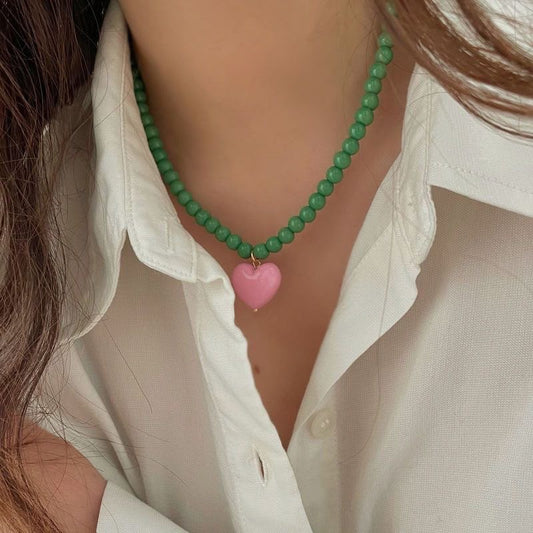 Sweetheart Beaded Charm Necklace Collection