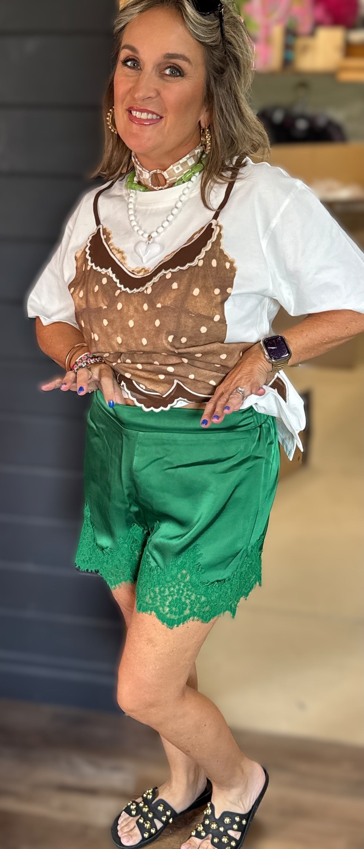 The Luxe Bloom Satin Shorts