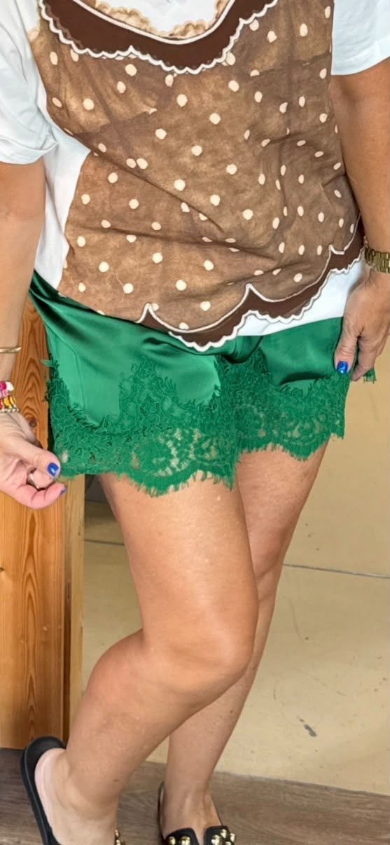 The Luxe Bloom Satin Shorts