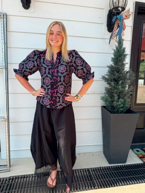 The Midnight Garden Statement Blouse