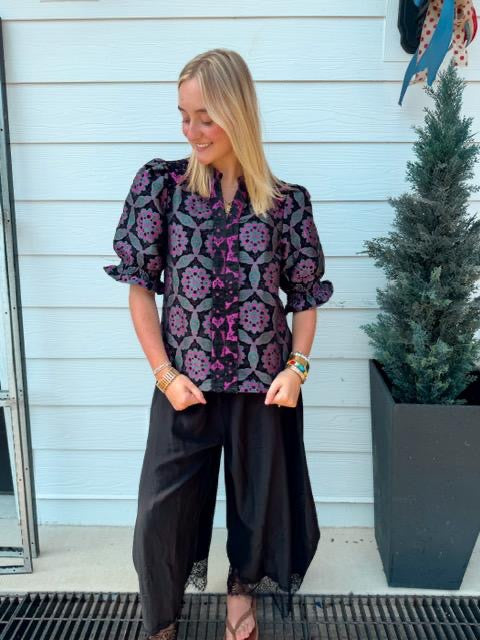 The Midnight Garden Statement Blouse