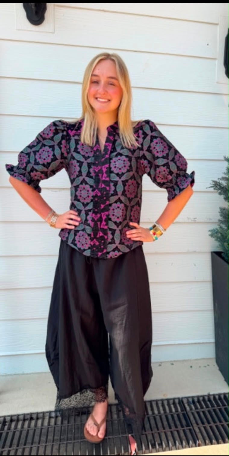 The Midnight Garden Statement Blouse