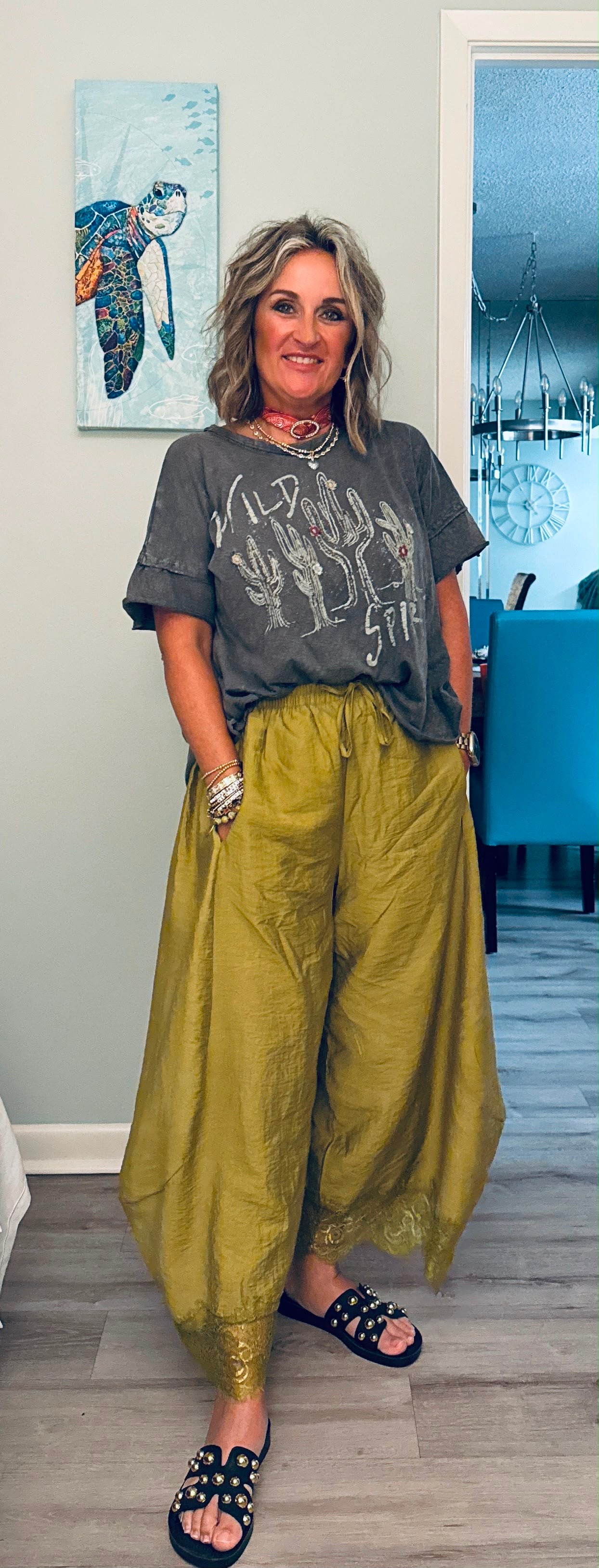 The Olive Luxe Wide-Leg Pants